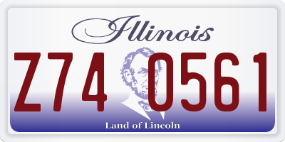 IL license plate Z740561