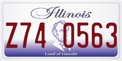 IL license plate Z740563