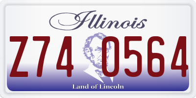 IL license plate Z740564