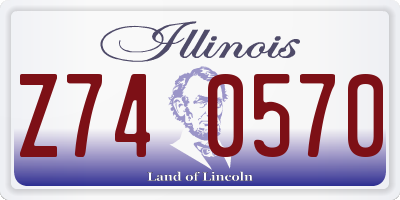 IL license plate Z740570