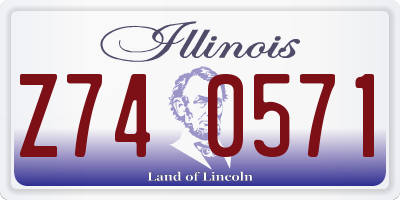 IL license plate Z740571
