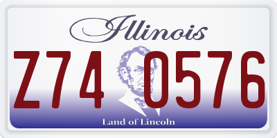 IL license plate Z740576