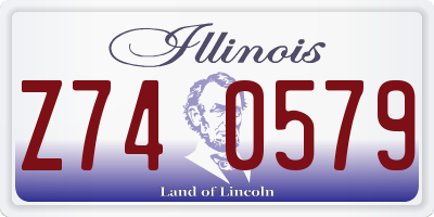 IL license plate Z740579