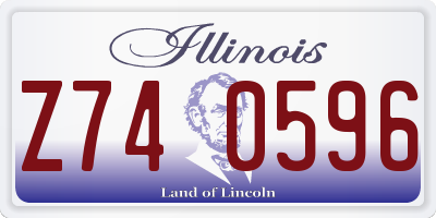IL license plate Z740596