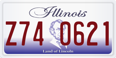 IL license plate Z740621