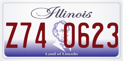 IL license plate Z740623