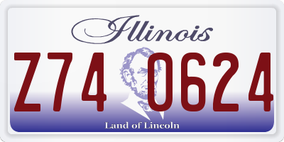 IL license plate Z740624
