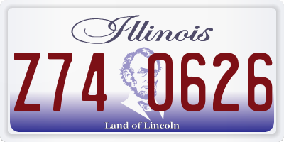IL license plate Z740626