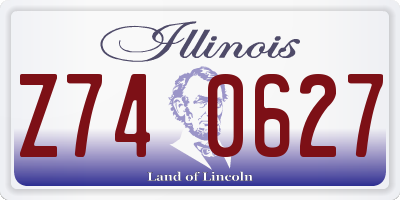 IL license plate Z740627