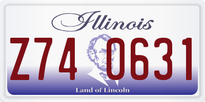 IL license plate Z740631