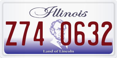 IL license plate Z740632