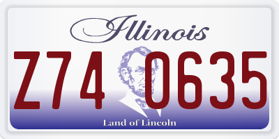 IL license plate Z740635