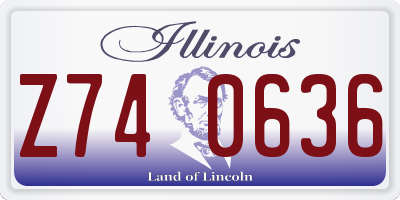 IL license plate Z740636