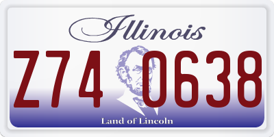 IL license plate Z740638