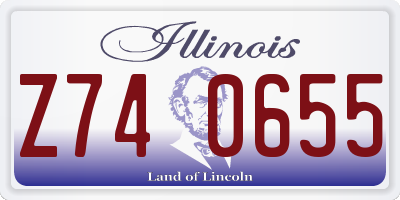 IL license plate Z740655