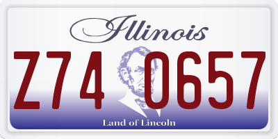 IL license plate Z740657