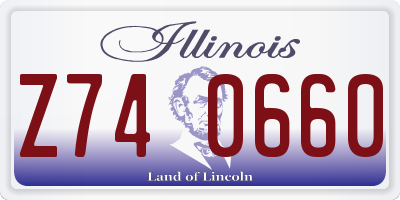 IL license plate Z740660