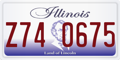 IL license plate Z740675
