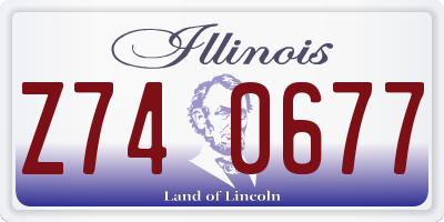 IL license plate Z740677