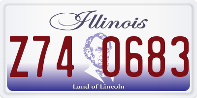 IL license plate Z740683