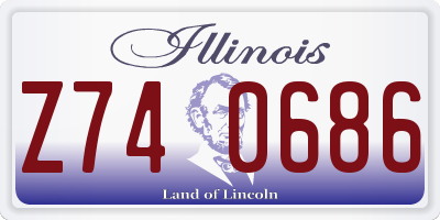 IL license plate Z740686