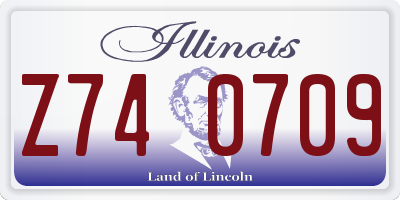 IL license plate Z740709