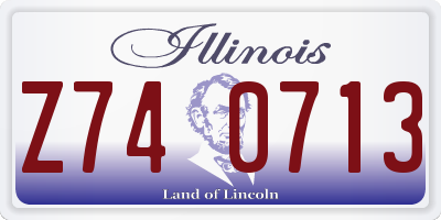 IL license plate Z740713