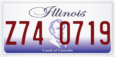 IL license plate Z740719