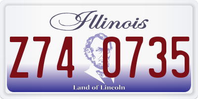 IL license plate Z740735