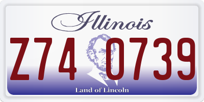IL license plate Z740739