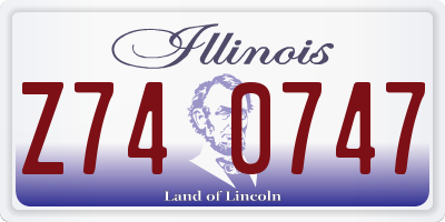 IL license plate Z740747