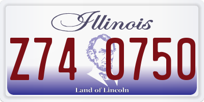 IL license plate Z740750