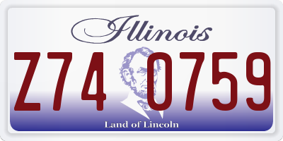 IL license plate Z740759