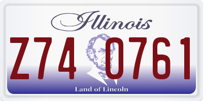IL license plate Z740761