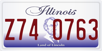 IL license plate Z740763