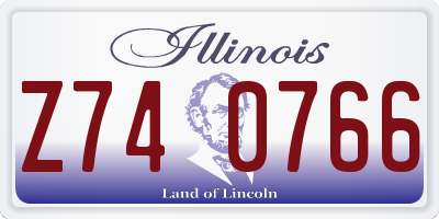 IL license plate Z740766