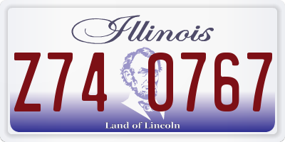 IL license plate Z740767