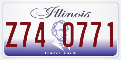 IL license plate Z740771