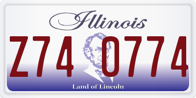 IL license plate Z740774