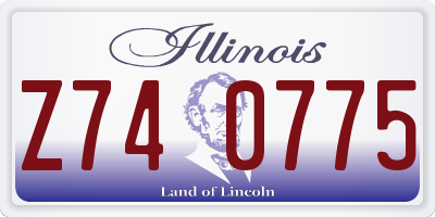 IL license plate Z740775