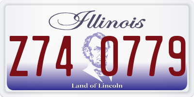 IL license plate Z740779