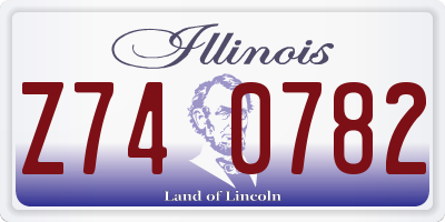 IL license plate Z740782
