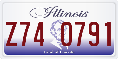 IL license plate Z740791