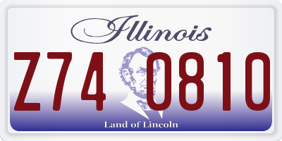 IL license plate Z740810