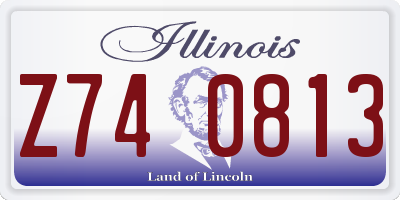 IL license plate Z740813