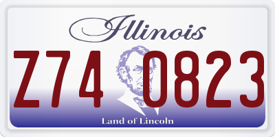 IL license plate Z740823