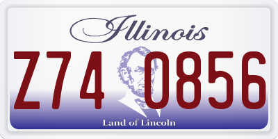 IL license plate Z740856