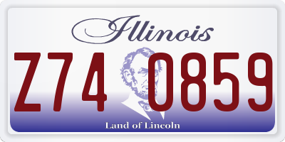 IL license plate Z740859