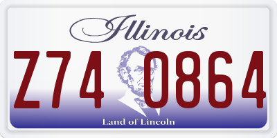 IL license plate Z740864