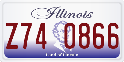 IL license plate Z740866